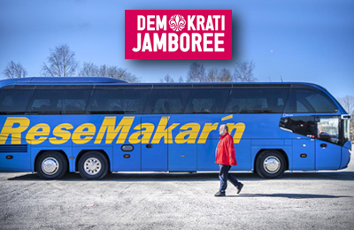 Buss till Demokratijamboree